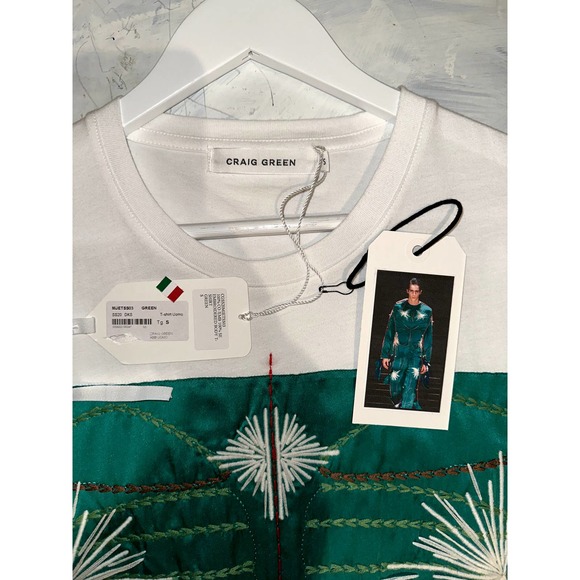 Craig Green Emerald Silk Embroidered T-Shirt [New] - Picture 5 of 6